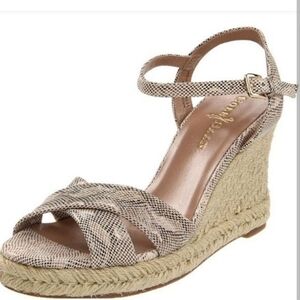 Cole Haan Air Camila Wedge Sandals in snake print pattern 6.5 us